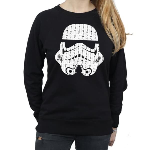 Star Wars Sweatshirt med stormtrooperhjälm och julklappar för kvinnor/damer
