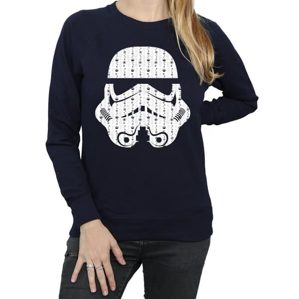 Star Wars Sweatshirt med stormtrooperhjälm och julklappar för kvinnor/damer