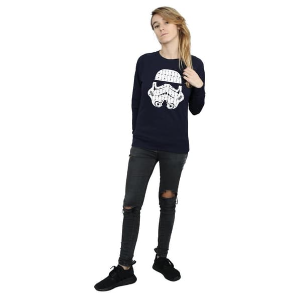Star Wars Sweatshirt med stormtrooperhjälm och julklappar för kvinnor/damer