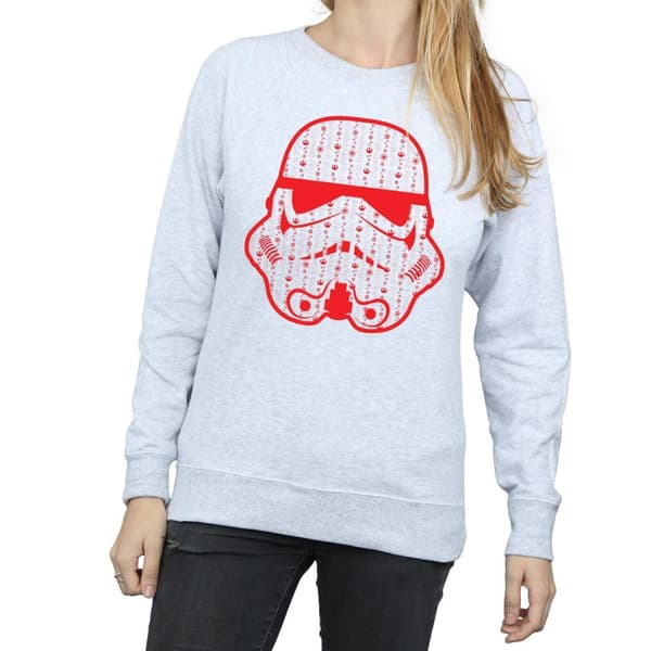 Star Wars Sweatshirt med stormtrooperhjälm och julklappar för kvinnor/damer