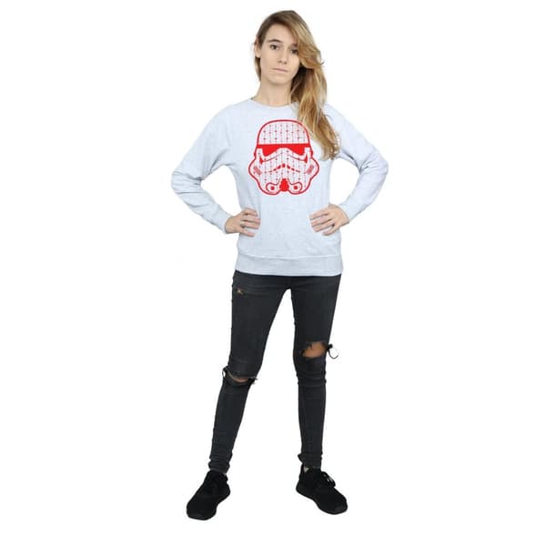 Star Wars Sweatshirt med stormtrooperhjälm och julklappar för kvinnor/damer