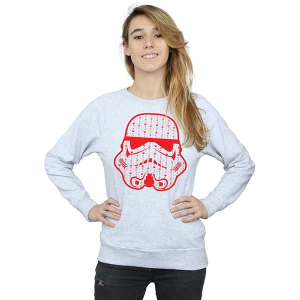 Star Wars Sweatshirt med stormtrooperhjälm och julklappar för kvinnor/damer