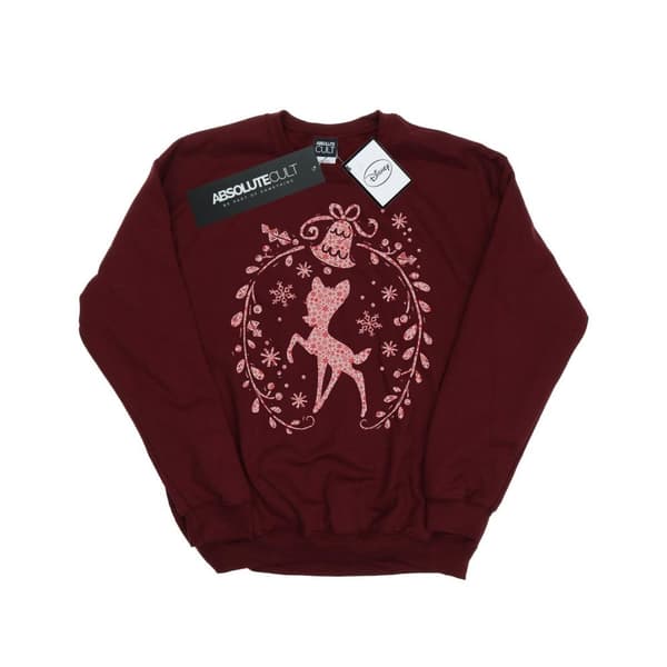 Disney Mens Bambi Christmas Wreath Sweatshirt