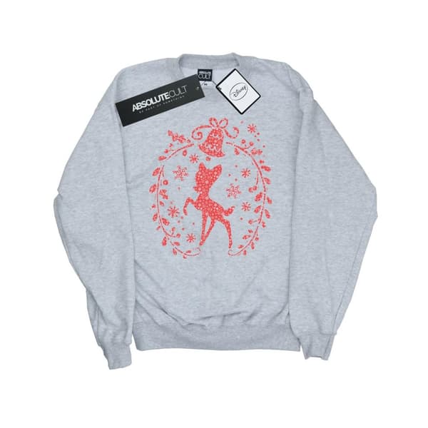 Disney Mens Bambi Christmas Wreath Sweatshirt