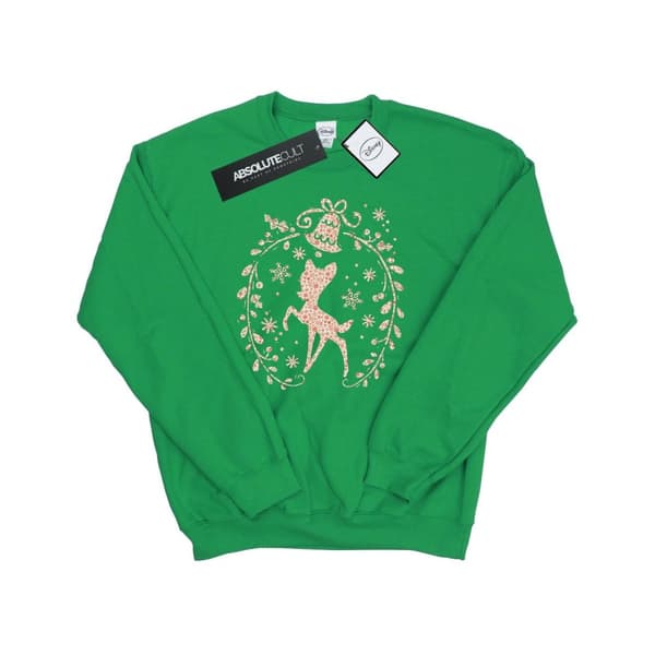 Disney Mens Bambi Christmas Wreath Sweatshirt