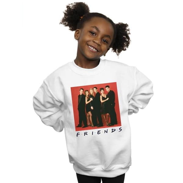 Friends Sweatshirt för flickor med gruppfoto