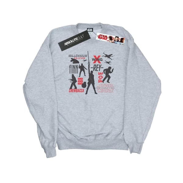 Star Wars Womens/Ladies The Last Jedi Rebellion Silhouettes Sweatshirt