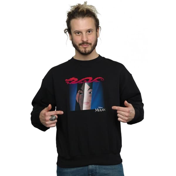 Disney Mens Mulan Face Peep Sweatshirt