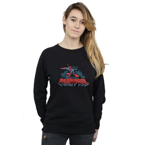 Marvel Womens/Ladies Deadpool Sword Logo Sweatshirt