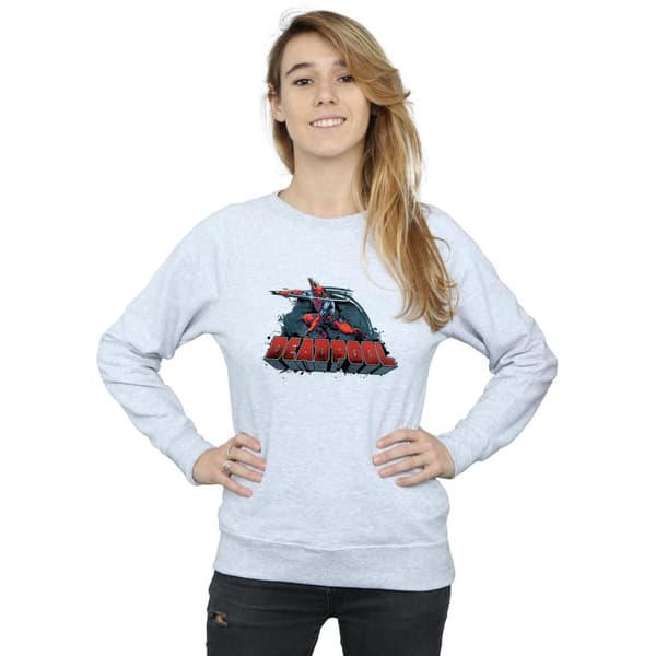 Marvel Womens/Ladies Deadpool Sword Logo Sweatshirt