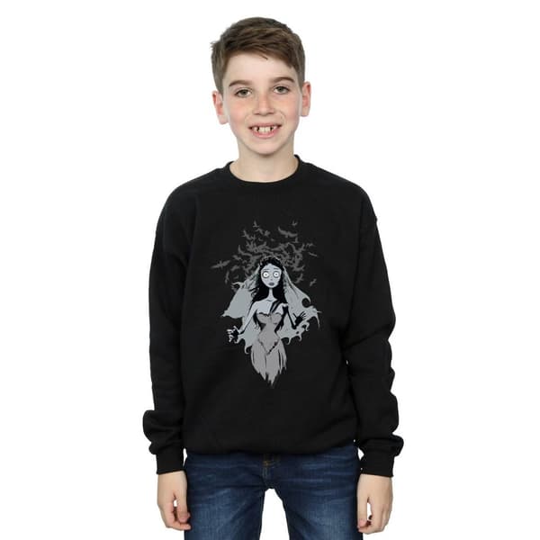 Corpse Bride Sweatshirt med kråkslöja för pojkar