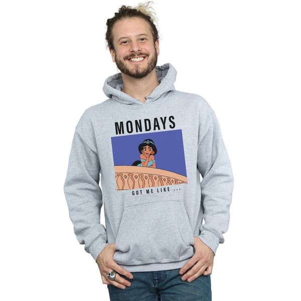 Disney Princess Mens Jasmine Mondays Got Me Like Hoodie