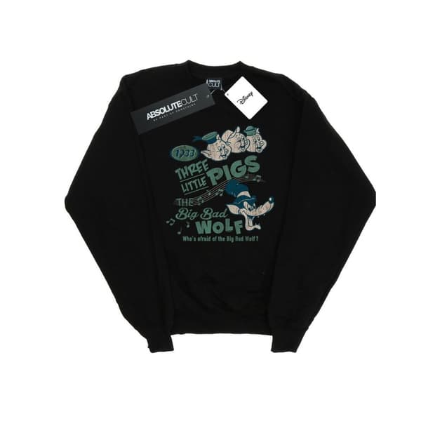 Disney Mens Tre små grisar Vem är rädd för stora stygga vargen Sweatshirt
