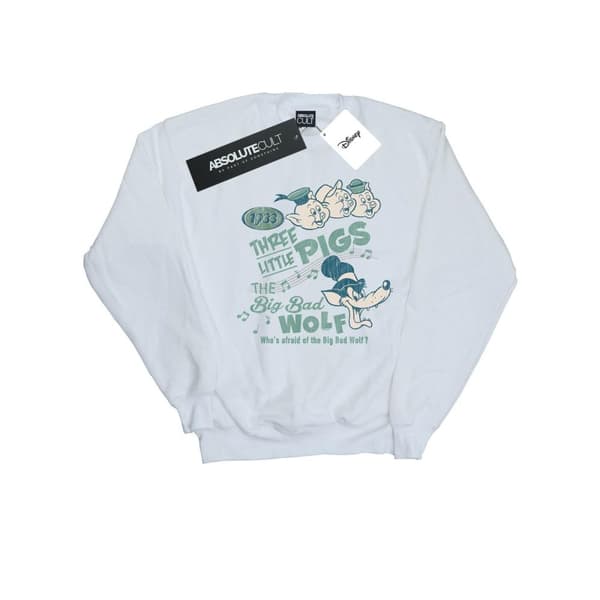 Disney Mens Tre små grisar Vem är rädd för stora stygga vargen Sweatshirt