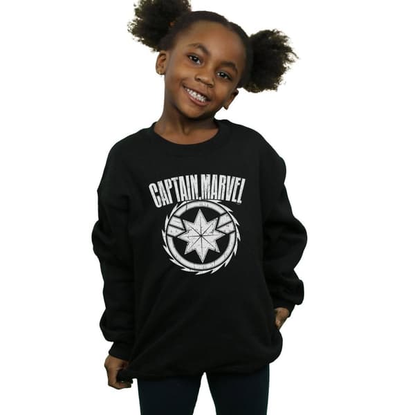 Marvel Sweatshirt med blademblem från Captain Marvel för flickor