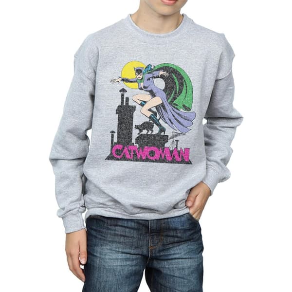 DC Comics Pojkar Catwoman Crackle Logo Sweatshirt