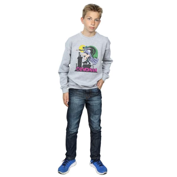 DC Comics Pojkar Catwoman Crackle Logo Sweatshirt