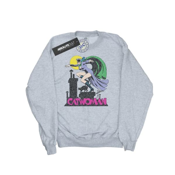 DC Comics Pojkar Catwoman Crackle Logo Sweatshirt