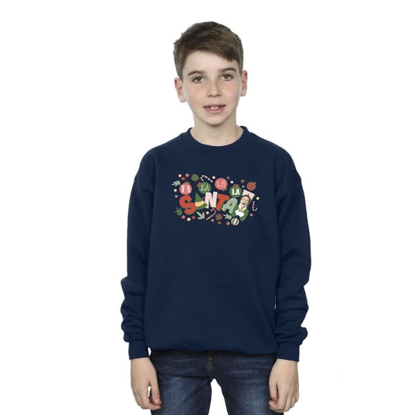 Elf Sweatshirt Santa Fa La La för pojkar