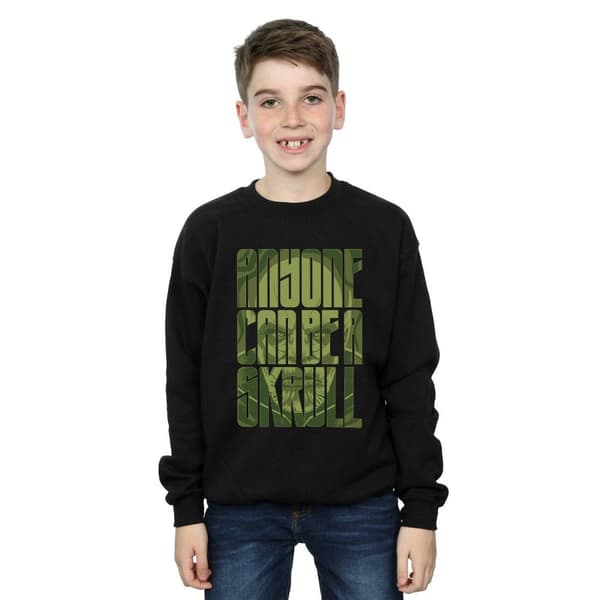 Marvel Boys Captain Marvel Anyone Can Be A Skrull Sweatshirt