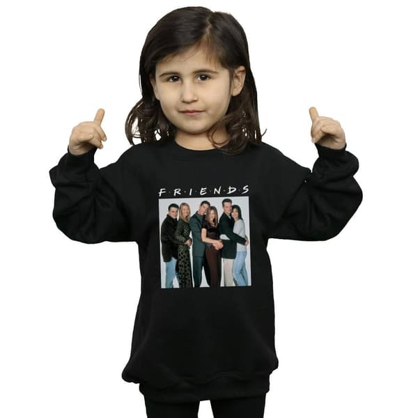 Friends Sweatshirt med gruppfoto och kramar för tjejer