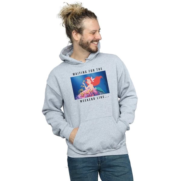 Disney Princess Mens Ariel Waiting For The Weekend Hoodie
