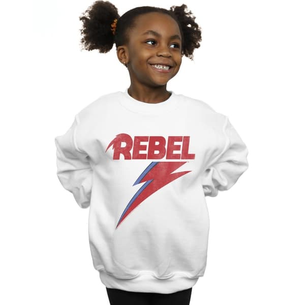 David Bowie Sweatshirt med tryck från Rebel för flickor