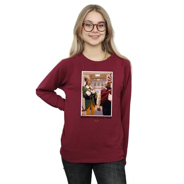 Elf Womens/Ladies OMG Santa Photo Sweatshirt