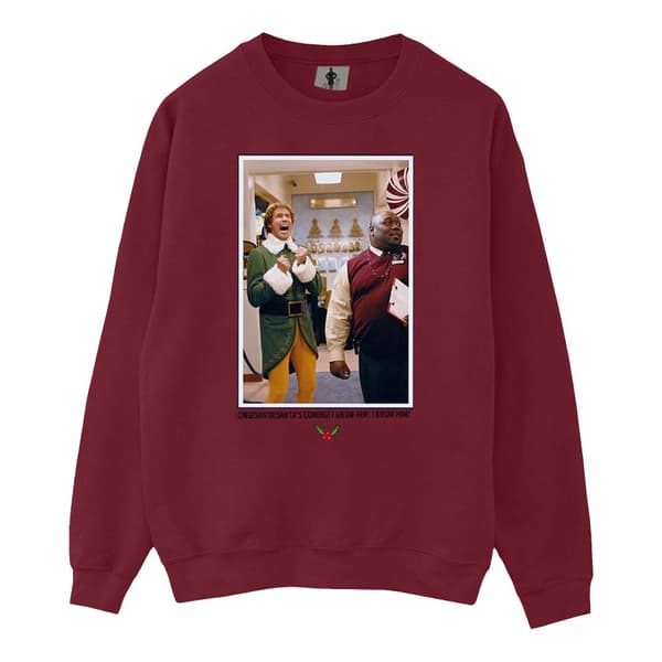 Elf Womens/Ladies OMG Santa Photo Sweatshirt