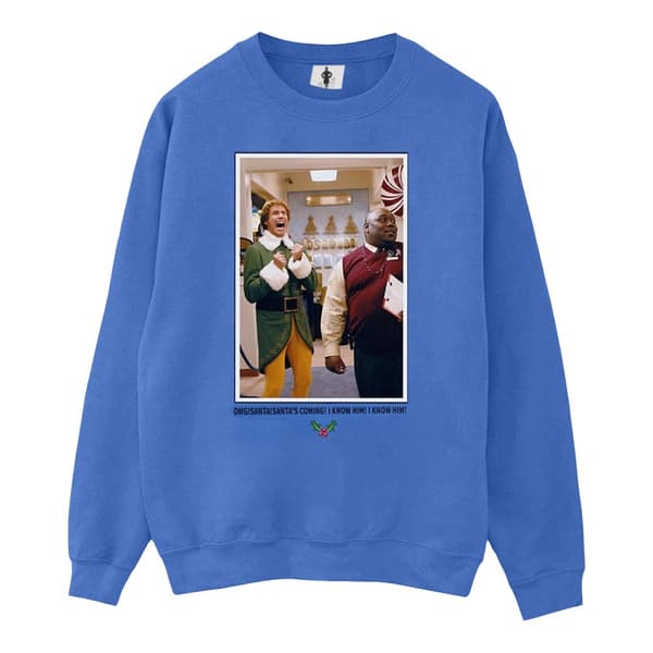 Elf Dam/Tjej OMG Santa Photo Sweatshirt