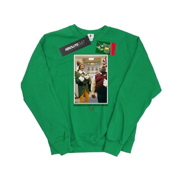 Elf Womens/Ladies OMG Santa Photo Sweatshirt