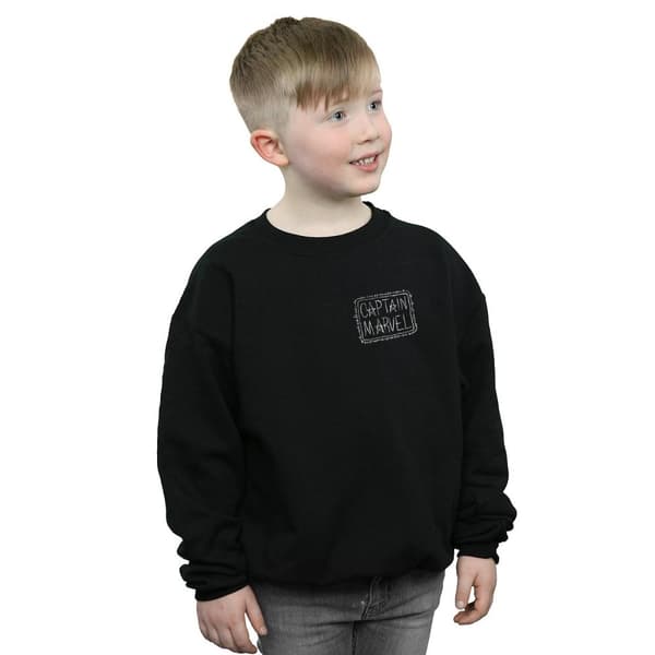 Marvel Sweatshirt med bröstlapp för pojkar Captain Marvel