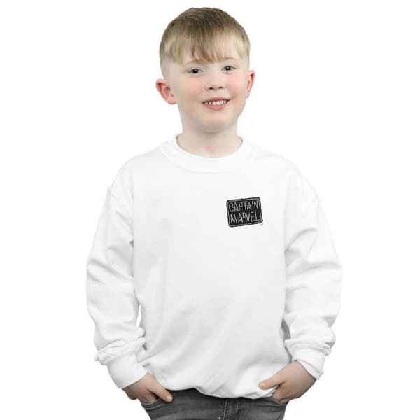 Marvel Sweatshirt med bröstlapp för pojkar Captain Marvel