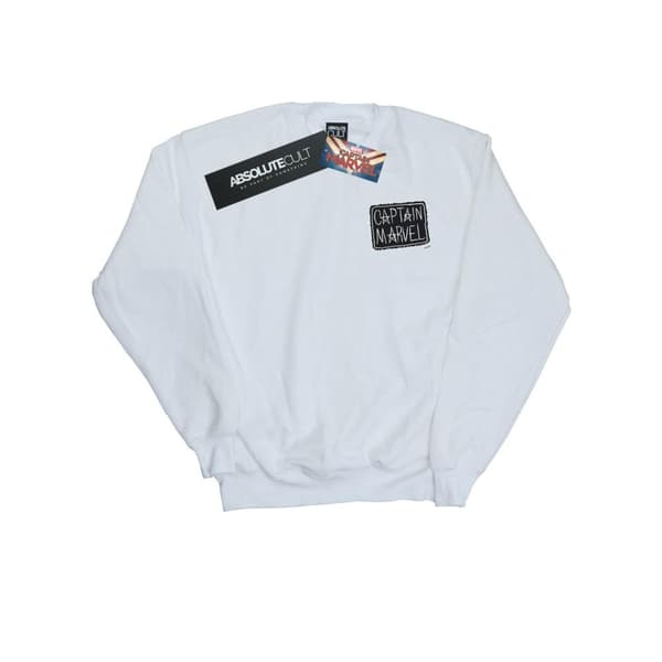 Marvel Sweatshirt med bröstlapp för pojkar Captain Marvel