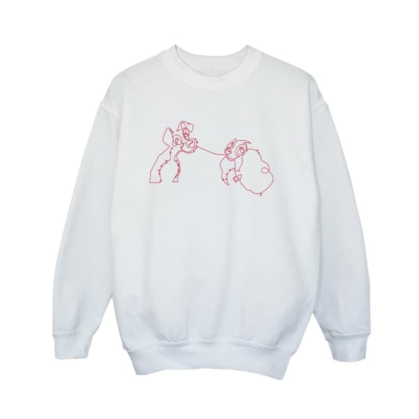 Disney Boys Lady And The Tramp Spaghetti Outline Sweatshirt