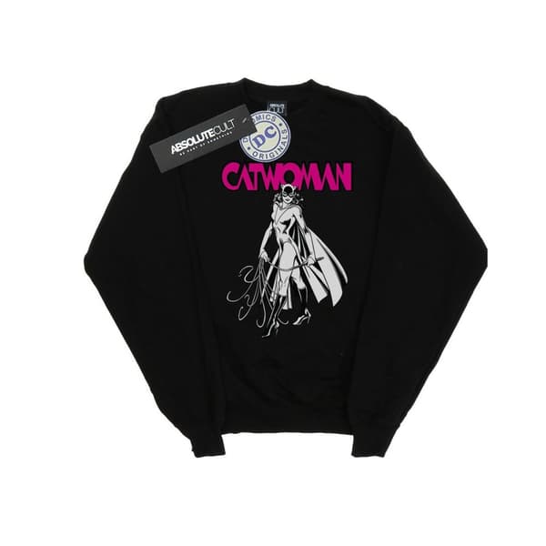 DC Comics Catwoman Whip-tröja för flickor Black 7-8 Years