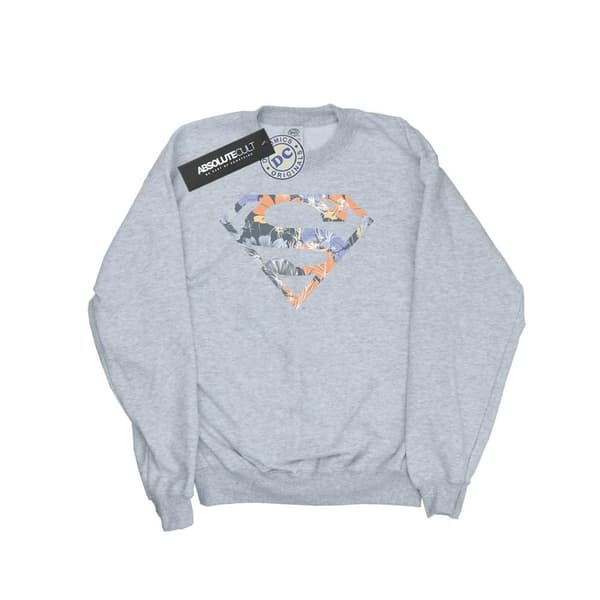 DC Comics Boys Superman Floral Logo 2 Sweatshirt