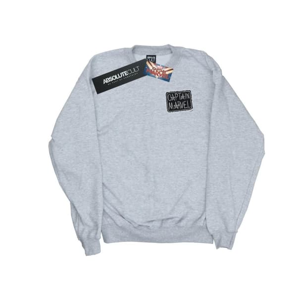 Marvel Mens Captain Marvel Breast Patch Sweatshirt