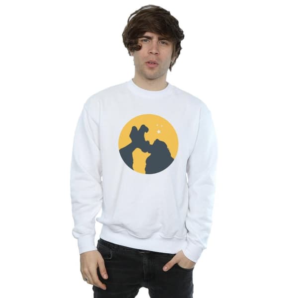 Disney Mens Lady And The Tramp Moonlight Kiss - Sweatshirt