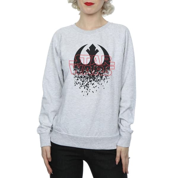 Star Wars Dam/Tjej The Last Jedi - Sweatshirt med splittrat emblem