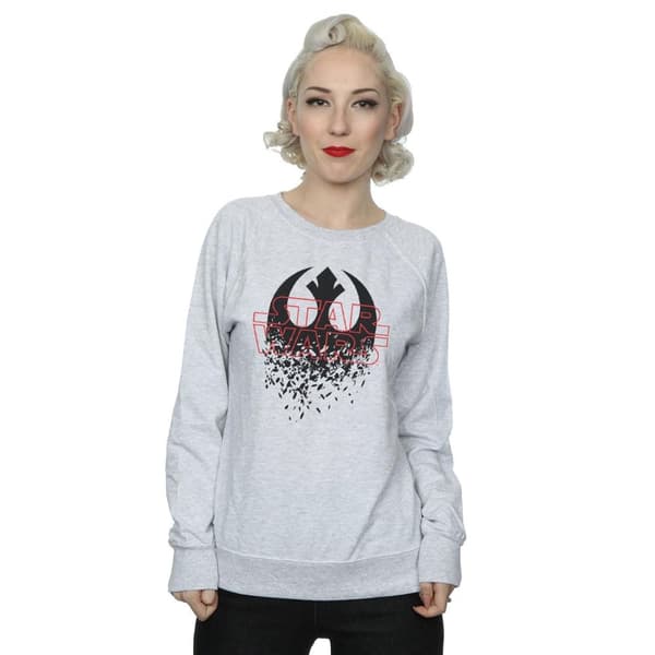 Star Wars Dam/Tjej The Last Jedi - Sweatshirt med splittrat emblem