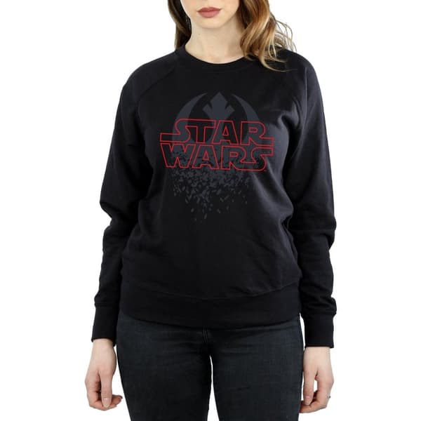 Star Wars Dam/Tjej The Last Jedi - Sweatshirt med splittrat emblem