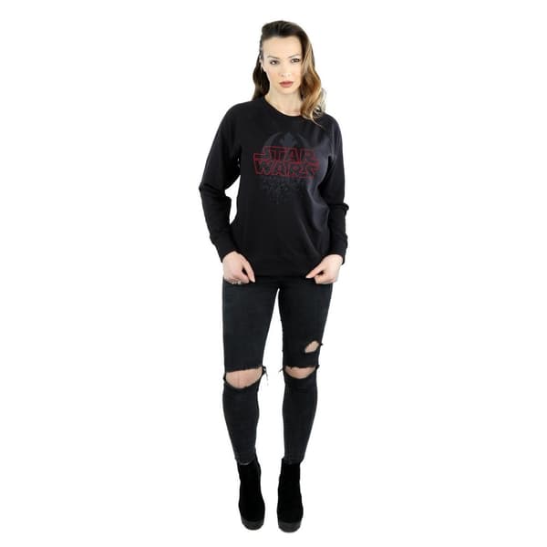 Star Wars Dam/Tjej The Last Jedi - Sweatshirt med splittrat emblem
