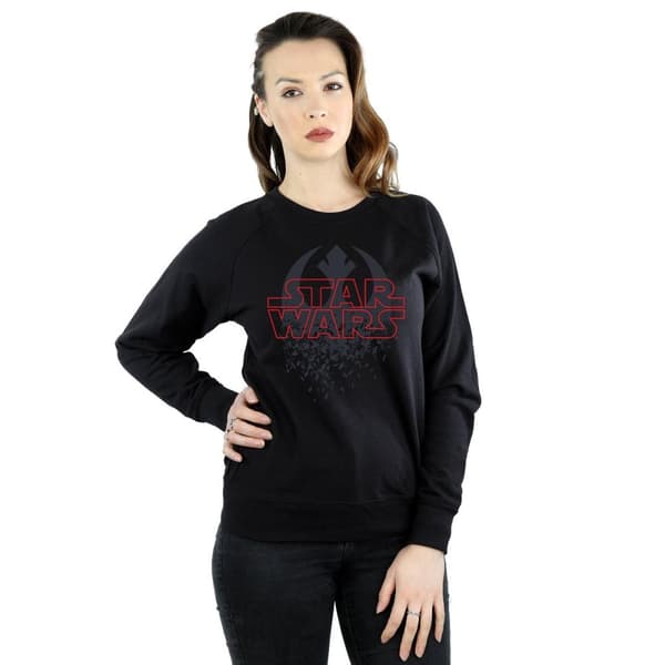 Star Wars Dam/Tjej The Last Jedi - Sweatshirt med splittrat emblem