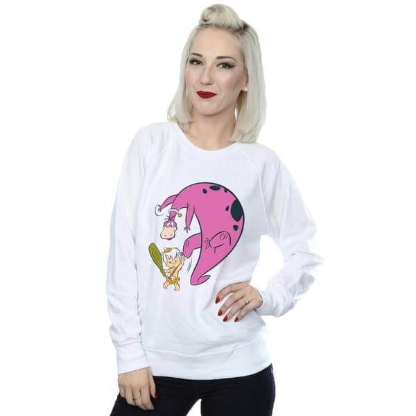 The Flintstones Womens/Ladies Bamm Bamm And Dino Sweatshirt