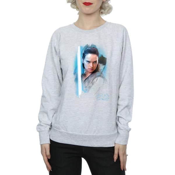 Star Wars Dam/Tjej Den sista jedin Rey borstad sweatshirt
