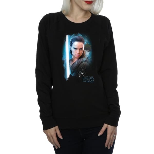 Star Wars Dam/Tjej Den sista jedin Rey borstad sweatshirt
