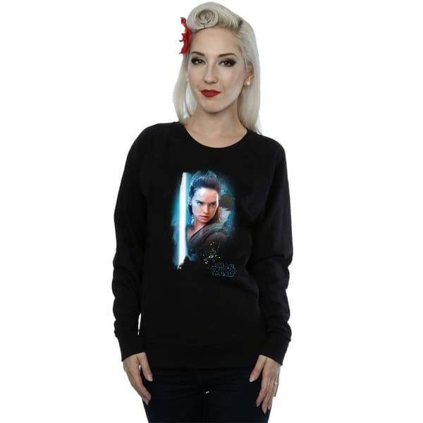 Star Wars Dam/Tjej Den sista jedin Rey borstad sweatshirt