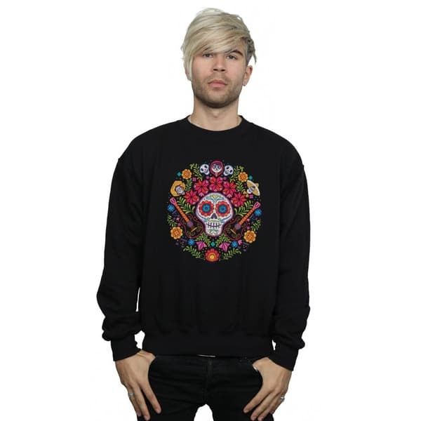 Disney Mens Coco - Sweatshirt med broderad dödskalle