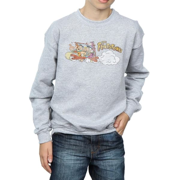 The Flintstones Boys Family Car Distressed Sweatshirt